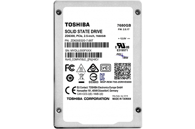Toshiba анонсировала новый твердотельный накопитель ZD6300