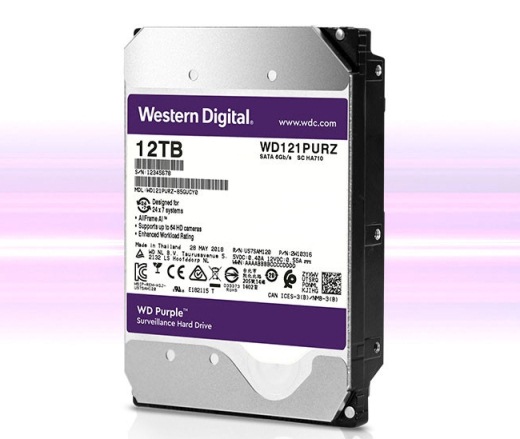 Western Digital анонсировала новый жесткий диск WD121PURZ емкостью 12 ТБ