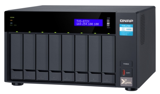 QNAP представила NAS-хранилища TVS-x72X 10GbE с поддержкой 4K HDMI и M.2 NVMe SSD