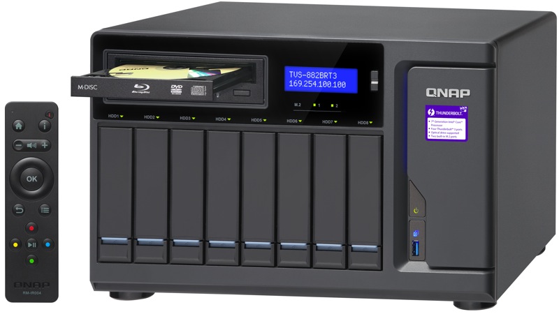 QNAP представила новые модели TVS-882BR-RDX с поддержкой жестких дисков RDX