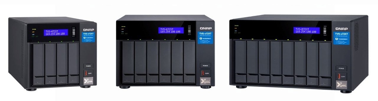 QNAP представила новую серию NAS-хранилищ TVS-x72XT
