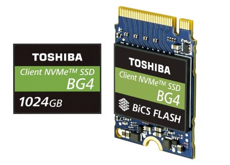 Toshiba представила новые накопители BG4 емкостью до 1 ТБ