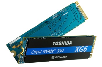 Toshiba анонсировала серию накопителей XG6 M.2 NVMe SSDs