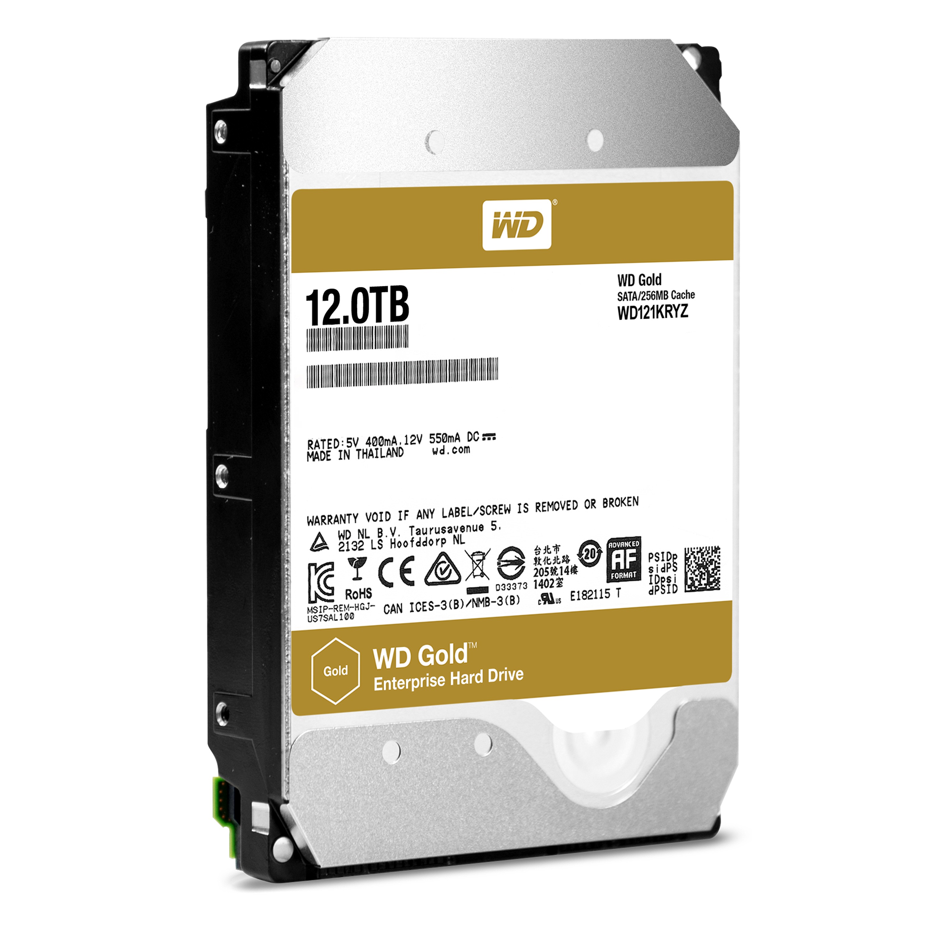 Western Digital анонсировала новые винчестеры WD Gold емкостью 12 ТБ