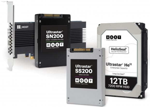 Western Digital анонсировала новую серию Ultrastar SN200, SS200 и He12 Helium HDD